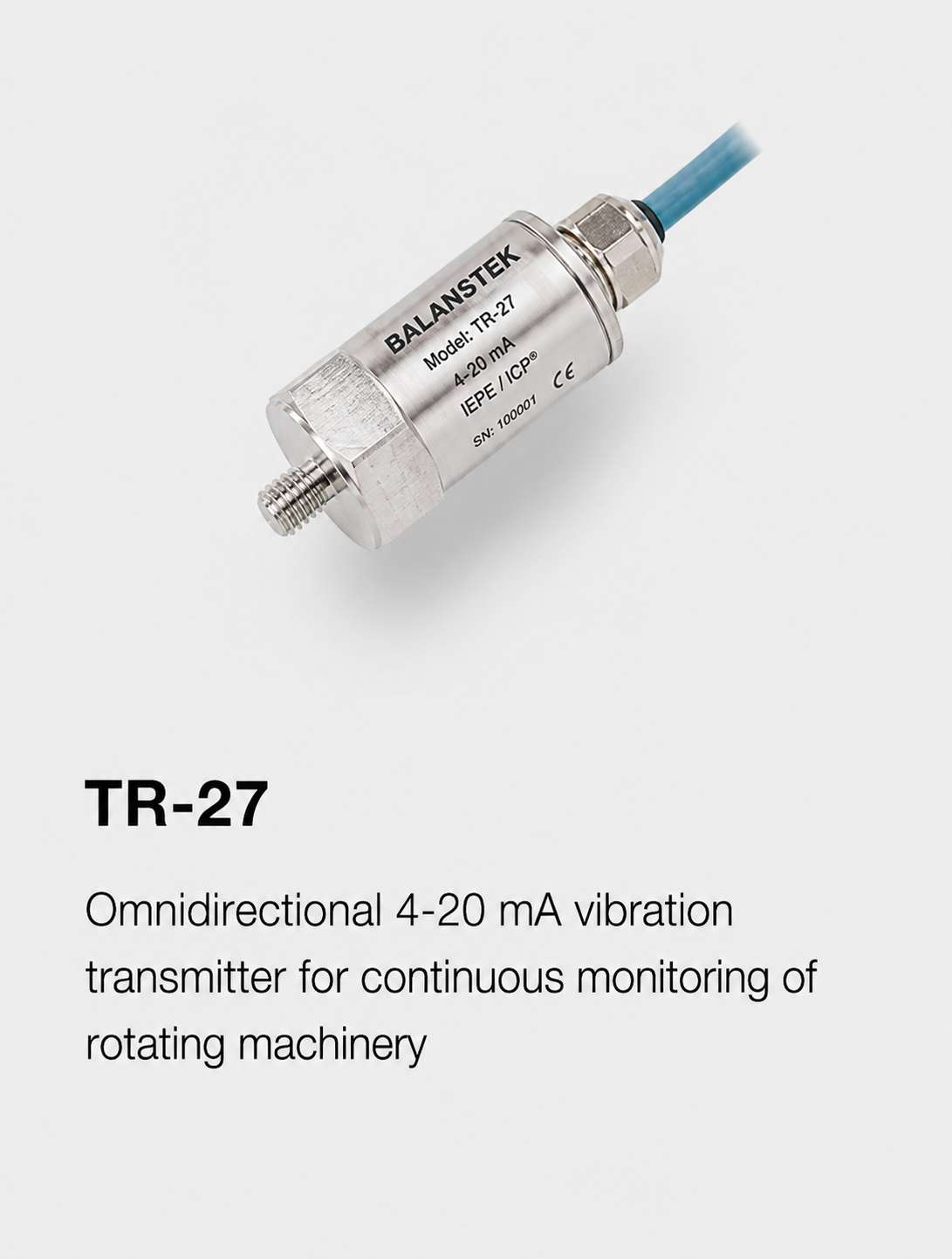 TR-27 endüstriyel vibrasyon sensörü